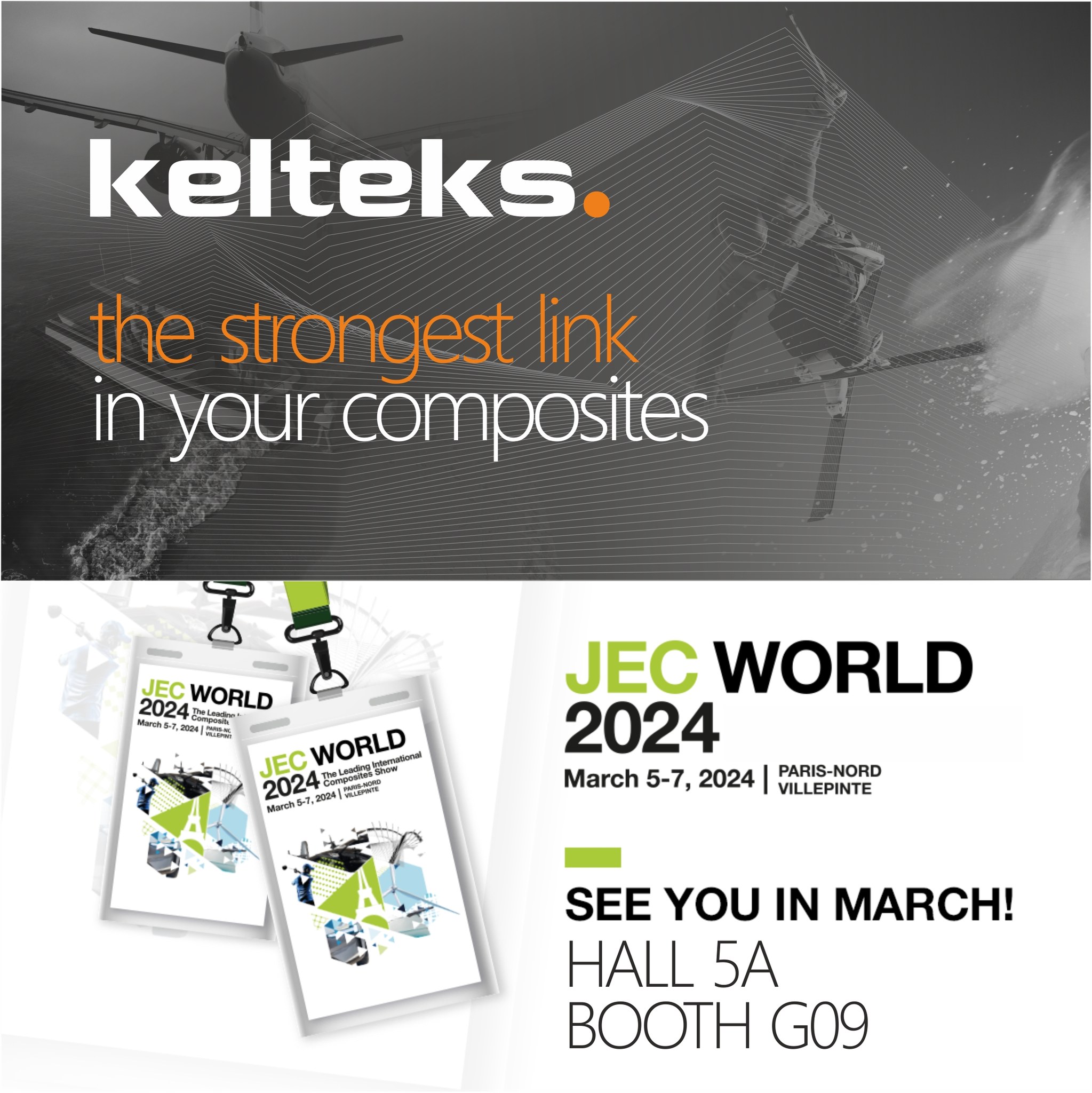 Did you know that we will be exhibiting at JEC World 2024 Paris again this year with our Kelteks brand?