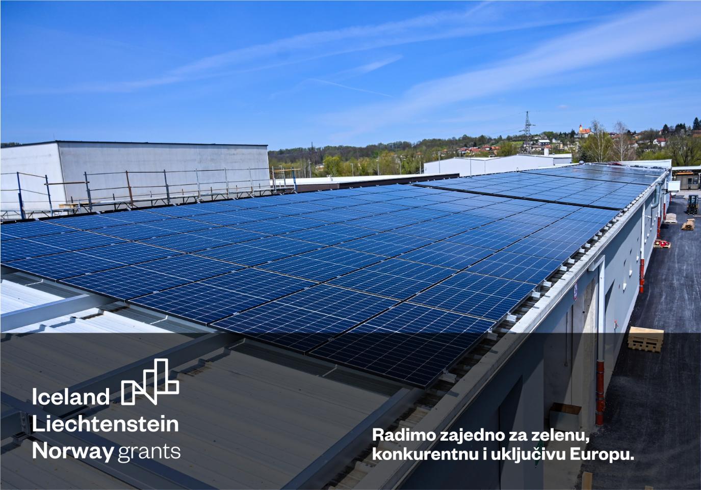 Last week, the installation of photovoltaic panels for our Solar Power Plant was completed on the roof of the Epoxy building